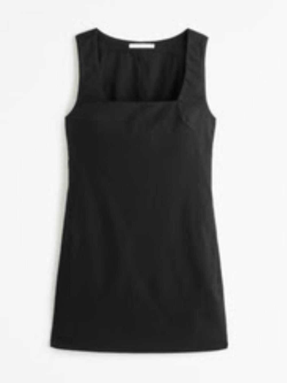 Abercrombie Black Linen-Blend Shift Mini Dress size Medium Petite (MP)
